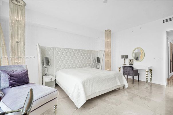 Bedroom, Chandelier, Interior, Marble