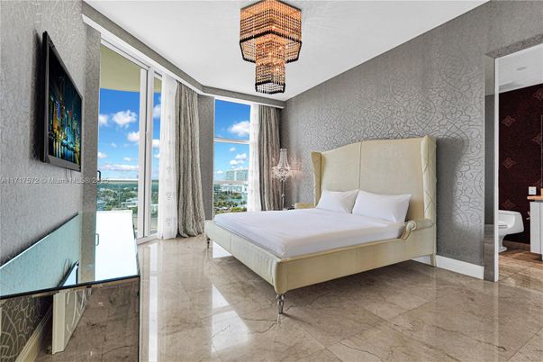 Bedroom, Chandelier, Interior