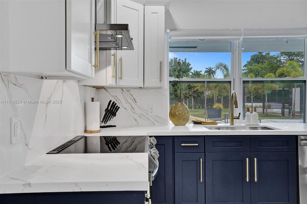 Interior, Kitchen, Marble Walls, Stainless Steel Appliances