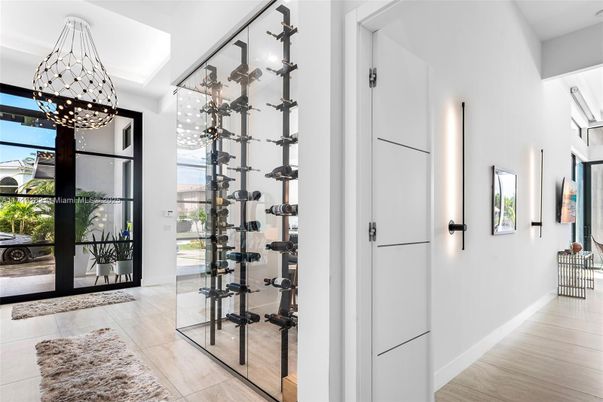 Interior, Pendant Lights, Wine Storage, Wood Texture Flooring