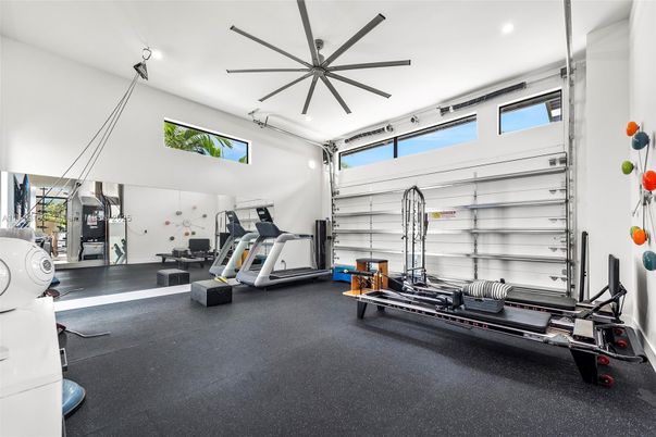 Fitness Equipment, Gym, Interior, Recessed Lighting