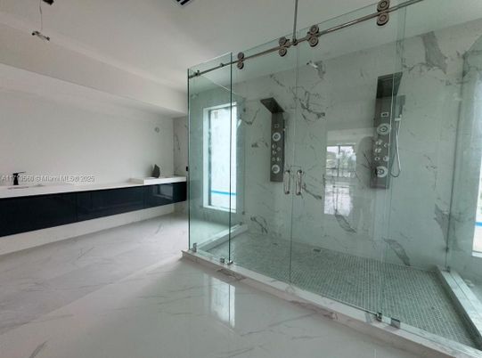 Bathroom, Glass Shower, Interior, Marble, Marble Walls