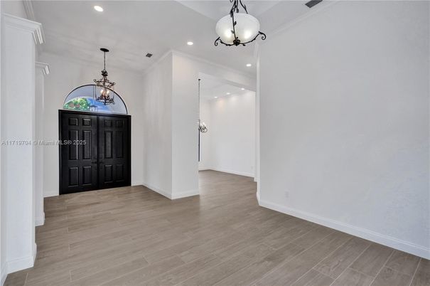 Chandelier, Interior, Pendant Lights, Recessed Lighting, Wood Texture Flooring