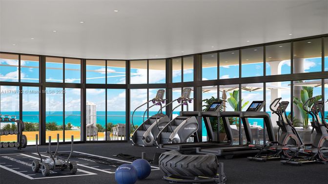 Fitness Equipment, Gym, Interior, Recessed Lighting, Water