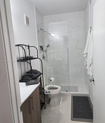 Bathroom, Glass Shower, Interior, Marble Walls