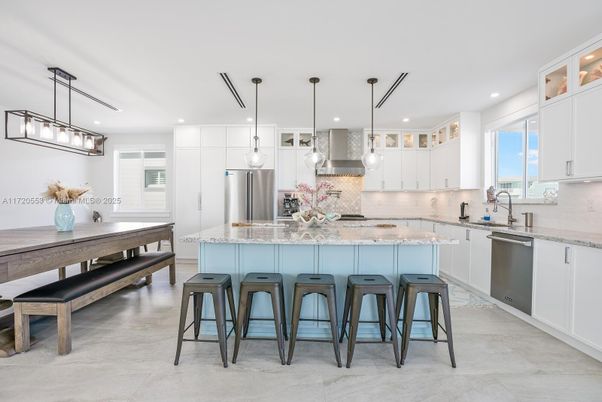Interior, Kitchen, Pendant Lights, Recessed Lighting, Stainless Steel Appliances