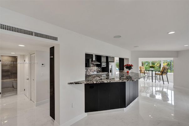 Interior, Kitchen, Marble, Recessed Lighting, Stainless Steel Appliances