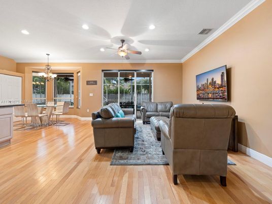 Chandelier, Dining room, Interior, Living room, Recessed Lighting, Wood Texture Flooring