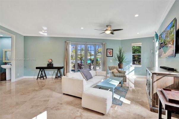 Interior, Living room, Recessed Lighting