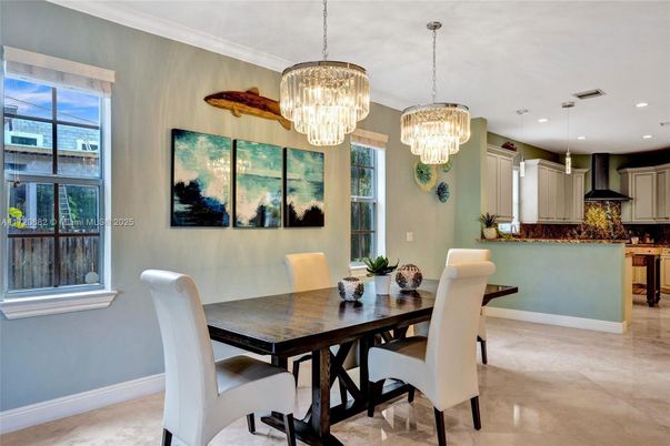 Chandelier, Dining room, Interior, Kitchen, Recessed Lighting