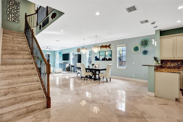 Chandelier, Dining room, Interior, Recessed Lighting