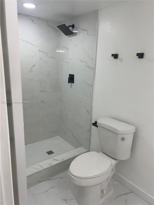 Bathroom, Glass Shower, Interior, Marble, Marble Walls, Recessed Lighting