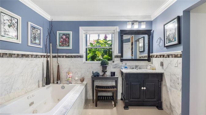 Bathroom, Interior, Marble Walls