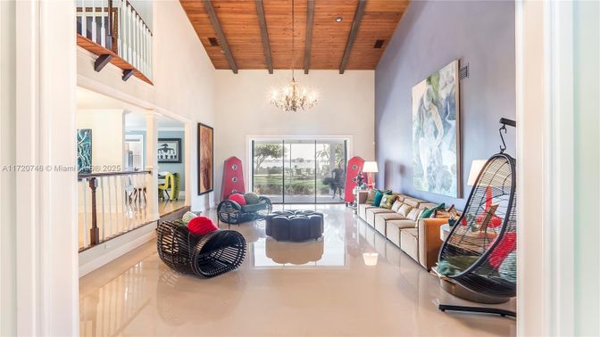Chandelier, Interior, Living room, Recessed Lighting, Wooden Beams, Wooden Ceilings