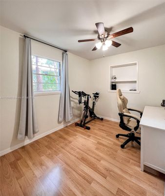 Fitness Equipment, Home Office, Interior, Wood Texture Flooring