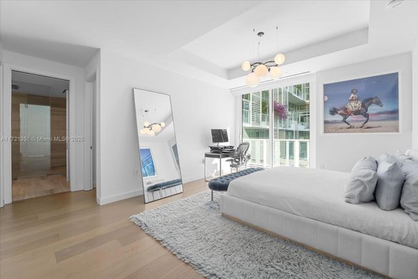 Bedroom, Home Office, Interior, Pendant Lights, Wood Texture Flooring
