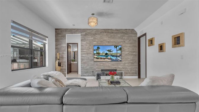 Interior, Living room, Stone Walls