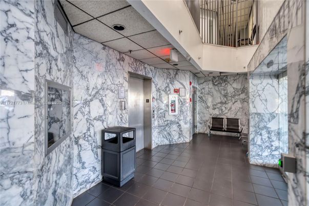 Elevator, Interior, Marble Walls