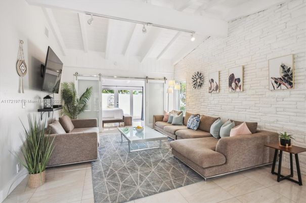 Interior, Living room, Stone Walls