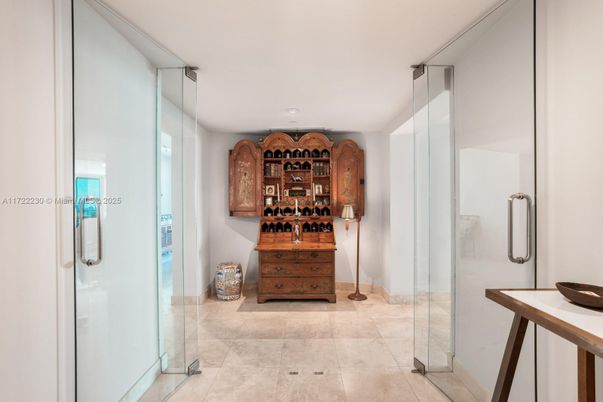 Bathroom, Glass Shower, Interior, Recessed Lighting, Wine Storage