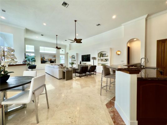 Dining room, Interior, Living room, Pendant Lights, Recessed Lighting