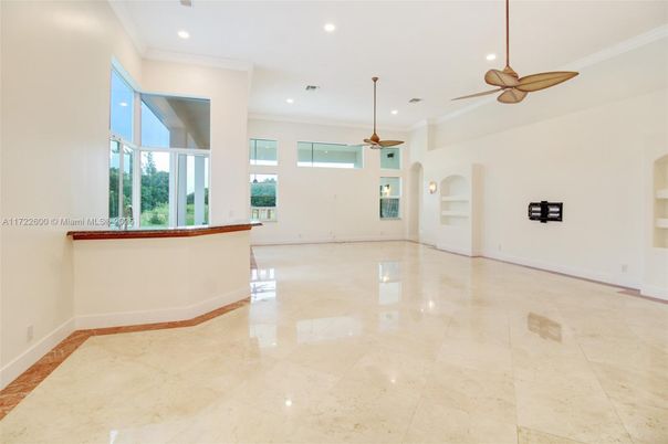 Empty room, Interior, Pendant Lights, Recessed Lighting