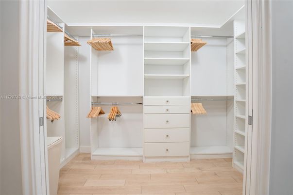 Interior, Walk-in Closets, Wood Texture Flooring