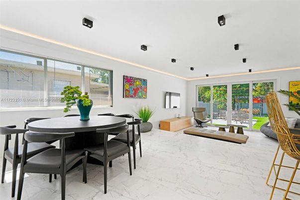 Dining room, Interior, Marble