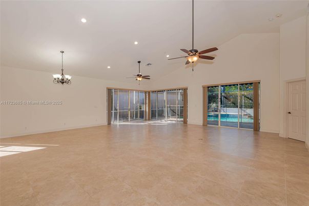 Chandelier, Empty room, Interior, Recessed Lighting