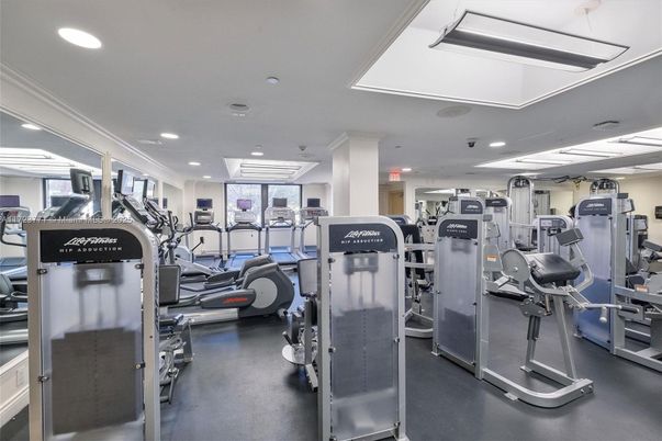 Fitness Equipment, Gym, Interior, Recessed Lighting
