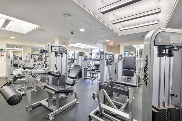 Fitness Equipment, Gym, Interior, Recessed Lighting