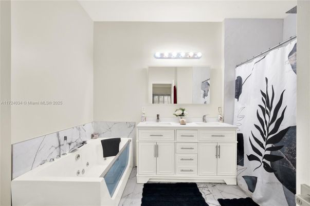 Bathroom, Dual Sink Vanities, Interior, Marble