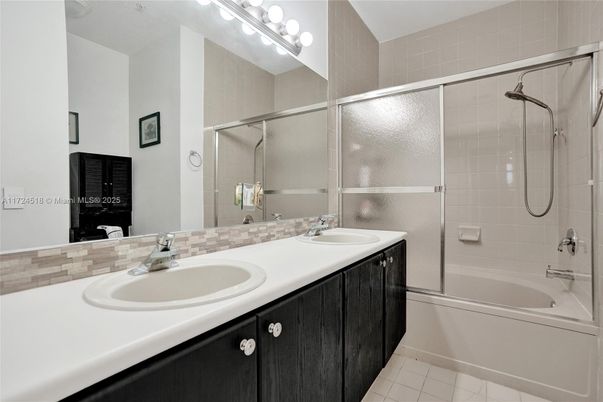 Bathroom, Dual Sink Vanities, Glass Shower, Interior
