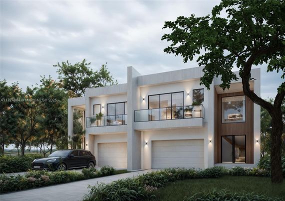 Attached, Exterior, Facade, Modern