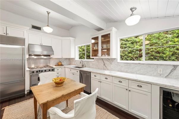 Interior, Kitchen, Pendant Lights, Stainless Steel Appliances, Wood Texture Flooring