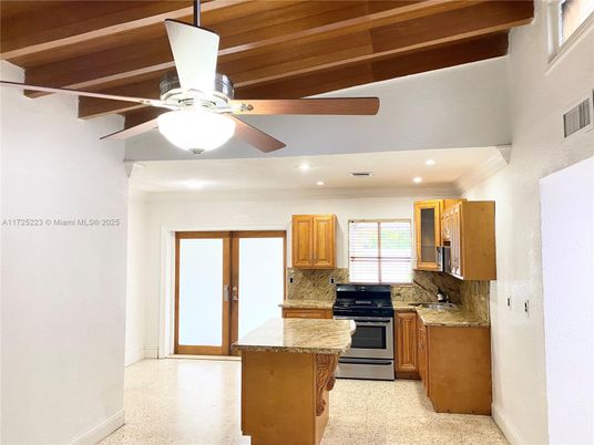 Interior, Kitchen, Recessed Lighting, Wooden Beams, Wooden Ceilings