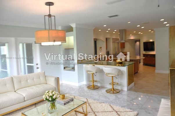Interior, Kitchen, Living room, Marble, Pendant Lights, Recessed Lighting
