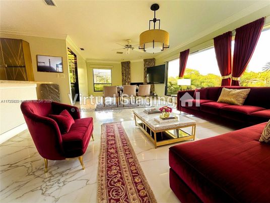 Dining room, Interior, Living room, Marble, Pendant Lights