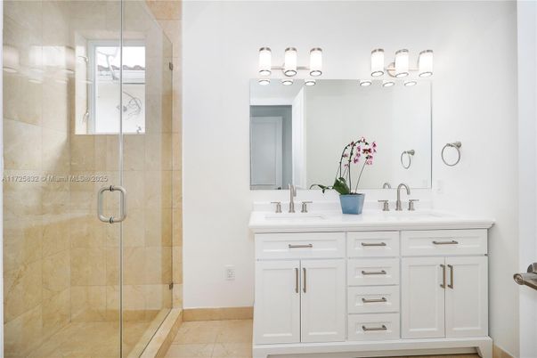 Bathroom, Dual Sink Vanities, Glass Shower, Interior