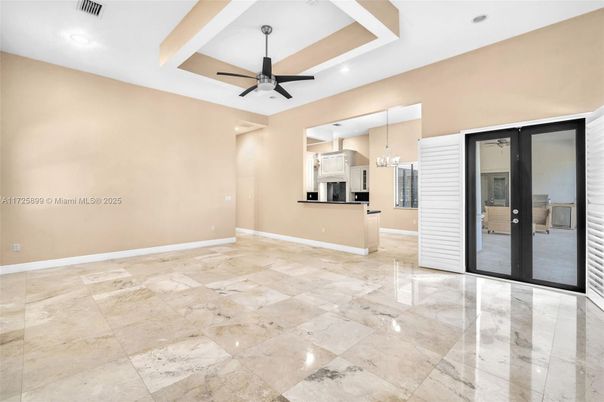 Chandelier, Empty room, Interior, Kitchen, Pendant Lights, Recessed Lighting