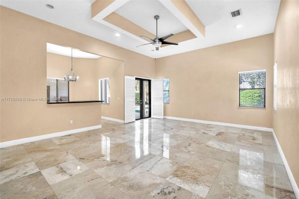 Chandelier, Empty room, Interior, Recessed Lighting