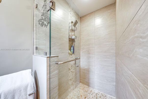 Bathroom, Glass Shower, Interior, Marble Walls