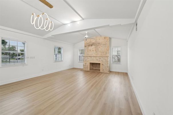 Empty room, Fireplace, Interior, Wood Texture Flooring