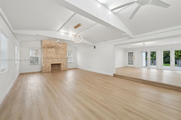 Empty room, Fireplace, Interior, Wood Texture Flooring