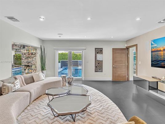 Interior, Living room, Recessed Lighting