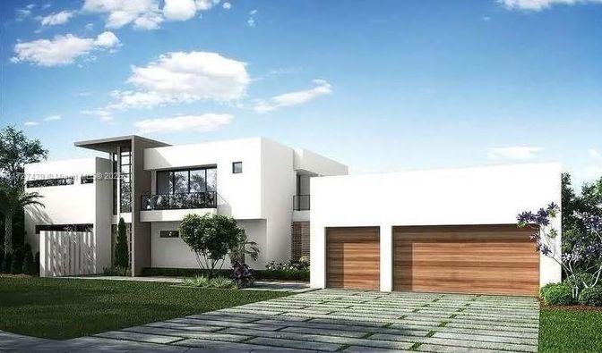 Attached, Backyard, Exterior, Facade, Modern
