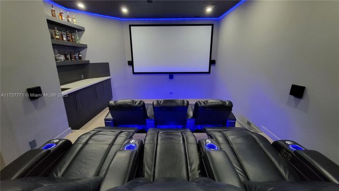 Home Theatre Room, Interior, Projection Screen, Recessed Lighting, Theatre Room
