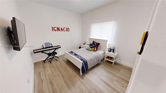 Bedroom, Interior, Piano, Wood Texture Flooring