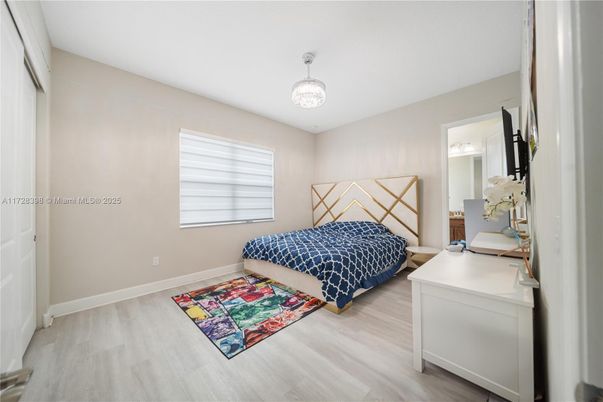 Bedroom, Chandelier, Interior, Wood Texture Flooring