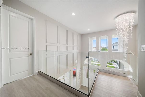 Chandelier, Interior, Recessed Lighting, Wood Texture Flooring
